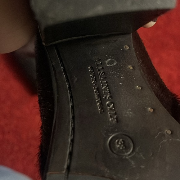 Allsaints gorgeous:  Oxblood Hessian calf hair  boot - Picture 8 of 9